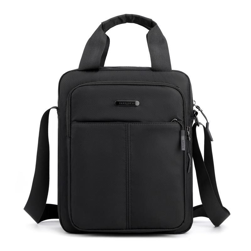 

Men s Solid Color Polyester Crossbody Backpack – Large Capacity, Casual Business Vertical Design
