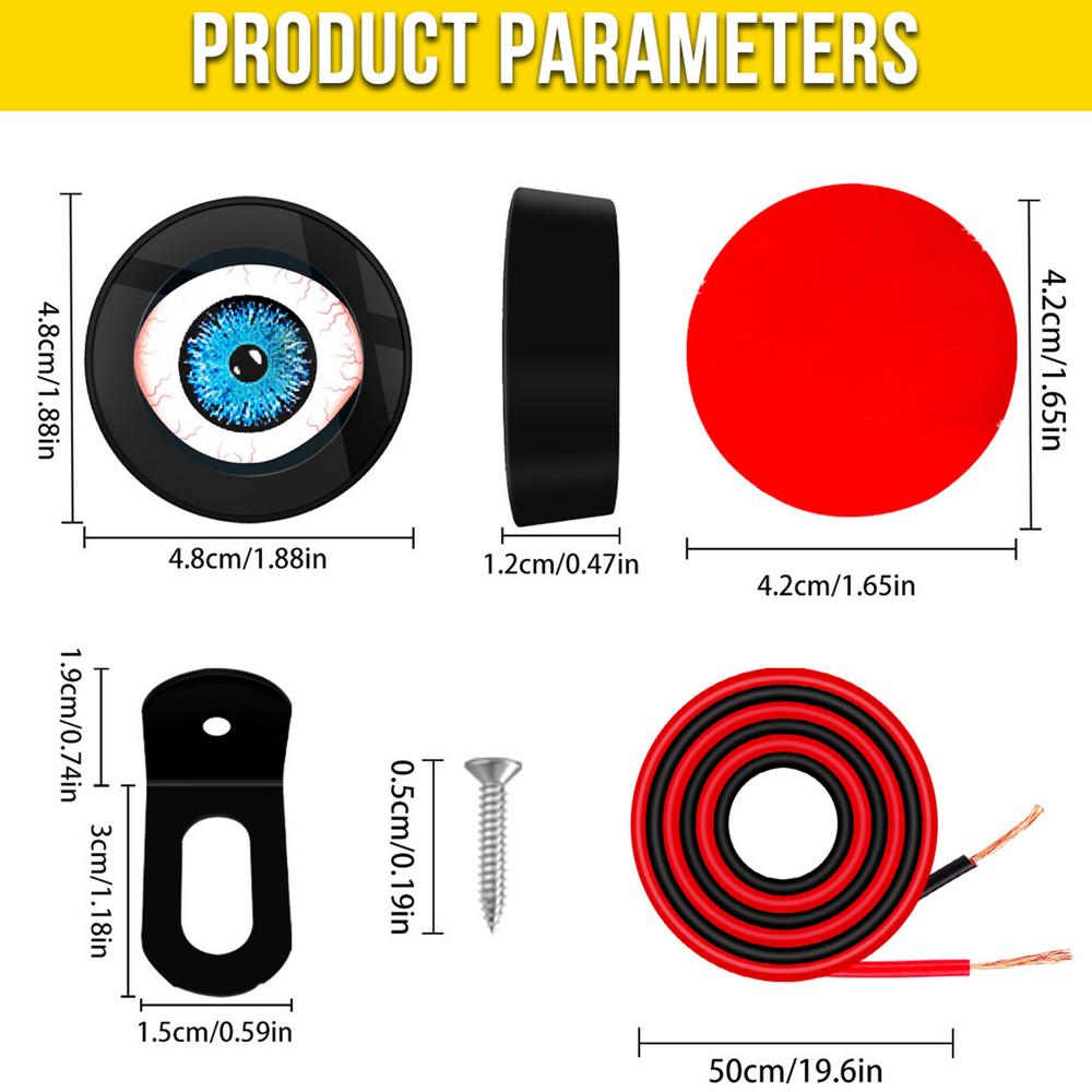 

Car Eyes Motorcycle Multi-mode Dynamic Grille Modification Dynamic Eye Light for Bicycle Truck Decoration Christmas Vehicle Seda