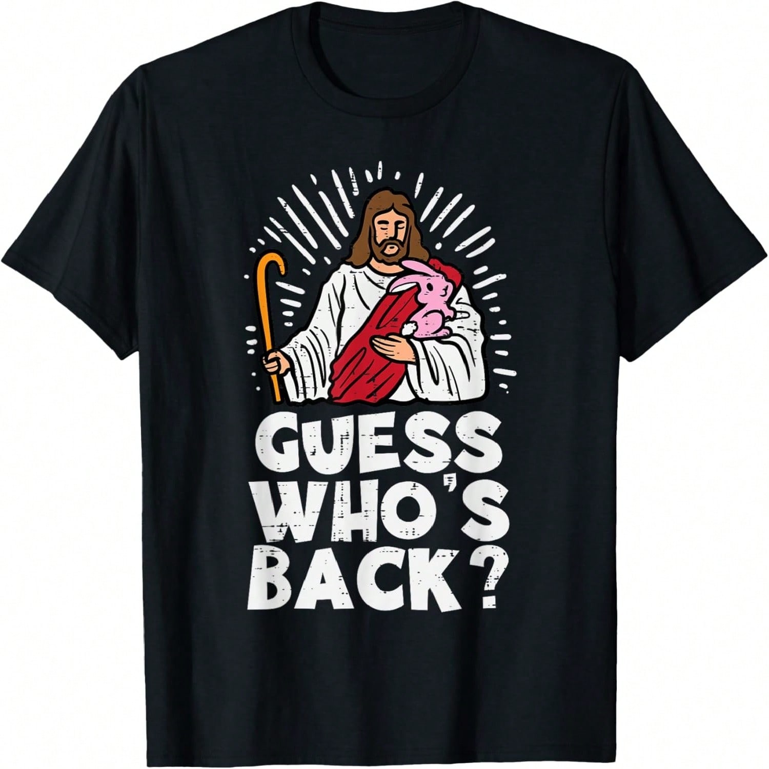 Whos Back Jesus Easter Funny Religious Men Women Kids T-Shirt S разноцветный