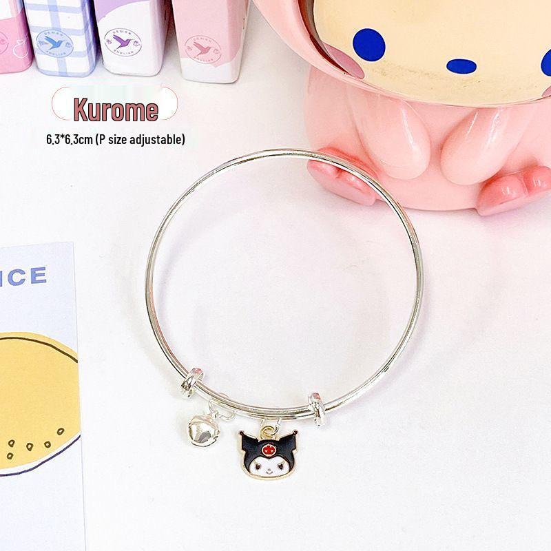 Sanrio Kuromi & Cinnamoroll Best Friend Bell Bracelet - Cute Cartoon Accessories & Small Gift