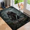 Custom Name The Witcher Geralt Crystal Velvet Floor Rug Personalized Text Soft Carpet Home Decor