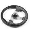 13 Inch 320mm PU PVC Classic Racing Game Drifting Sport Car Vintage Universal Car Refit Steering Wheel Black/Carbon Fibre Styl