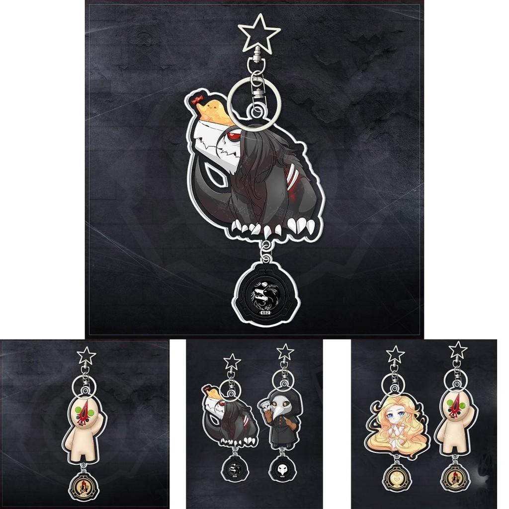 Scp Foundation Acrylic Keychain Bag Pendant Plague Doctor Accessories Unisex Stylish Design
