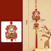 Chinese Knot Blessing Character Pendant Red Hanging Lucky God of Wealth Pendant Spring Festival Pendants