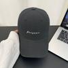 Retro Letter Baseball Cap Female Simple Versatile Sun Hat Big Head Circumference Soft Top Cap Female