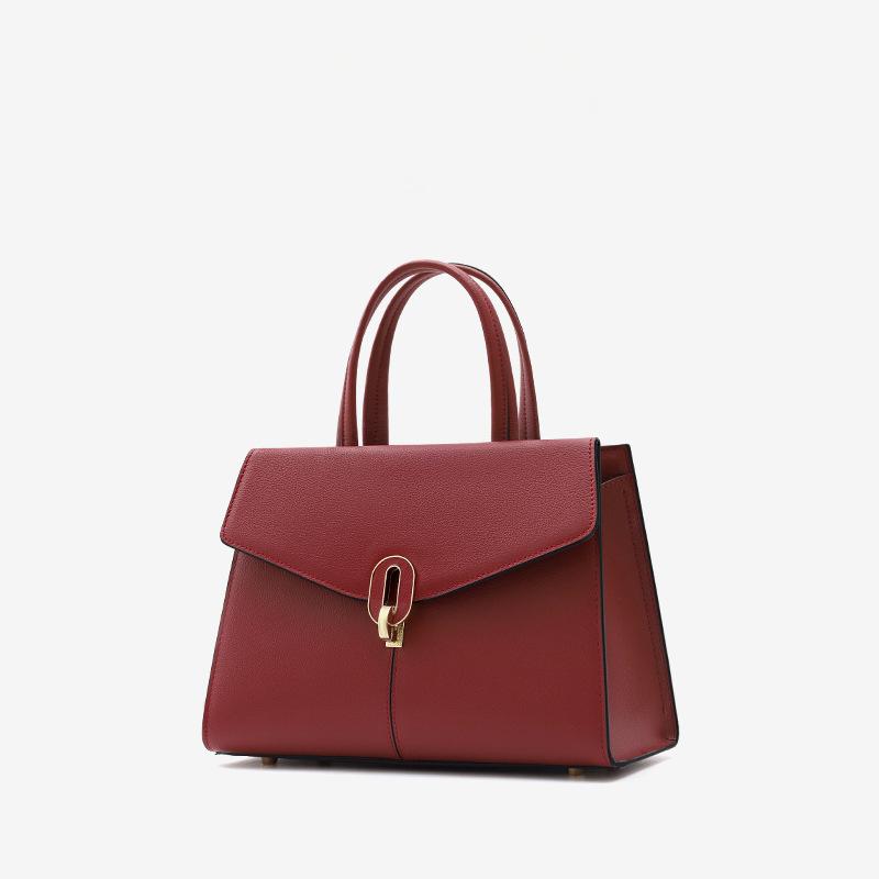 Bag 2025 new women's bag red bridal wedding bag leather wedding handbag light luxury high-end mother bag