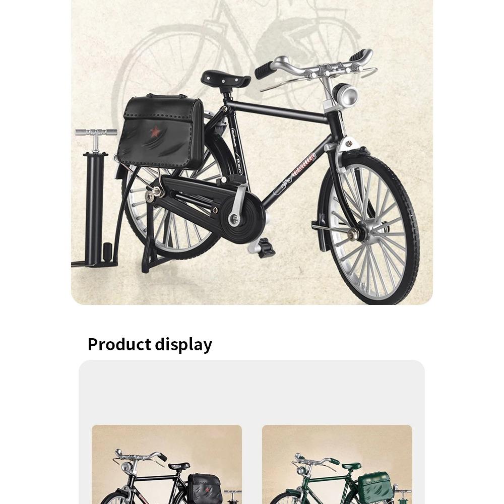 New 1/10 Miniature Alloy Model Bicycle Diecast Metal Bike Adult Simulation House Decor Fun Crafts Collection Ornaments Gifts