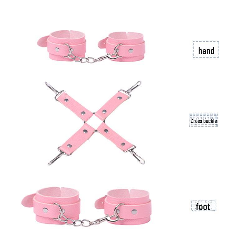 Handcuffs Set Restraint Bondage Footcuffs With Cross Buckle Adult Sm Toys For Couples