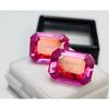Natural Pitambari Sapphire Emerald Cut 30-31 Ct Pair Fabulous Gemstone