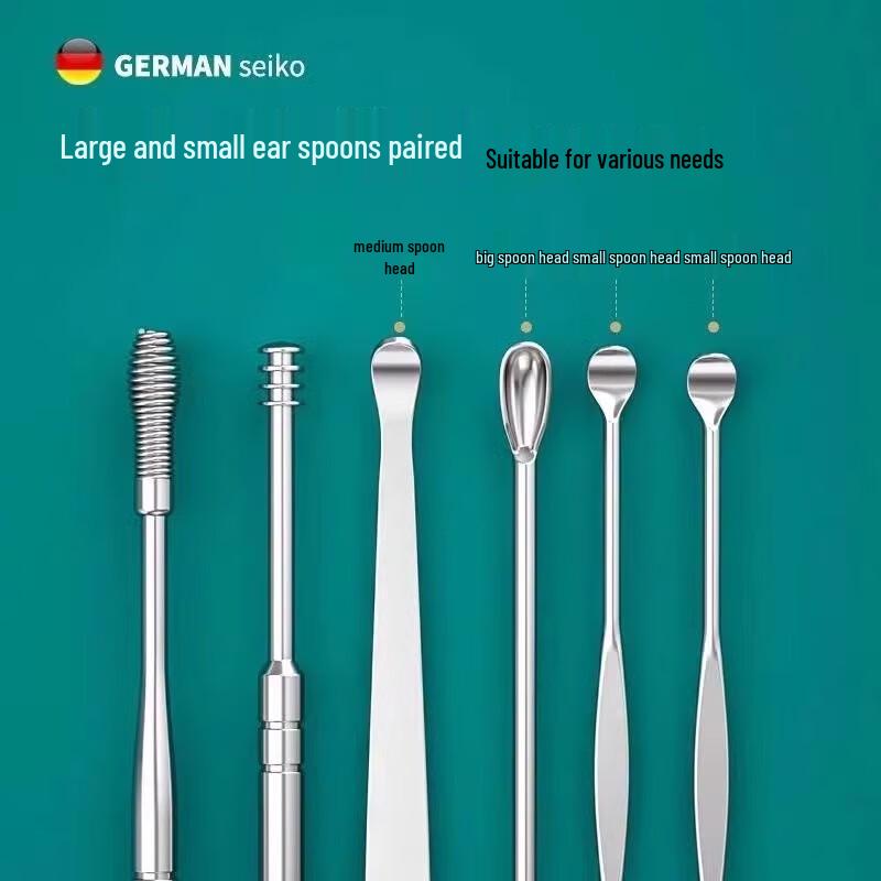 6-Piece Stainless Steel Earwax Removal Kit