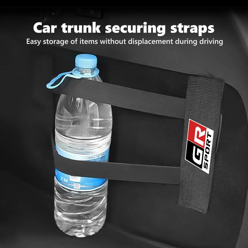 Car Interior Organizer Back Rear Trunk Storage Mesh Fixed Straps For Toyota GRsport Hilux Aygo Yaris Corolla Rav4 CHR Auris