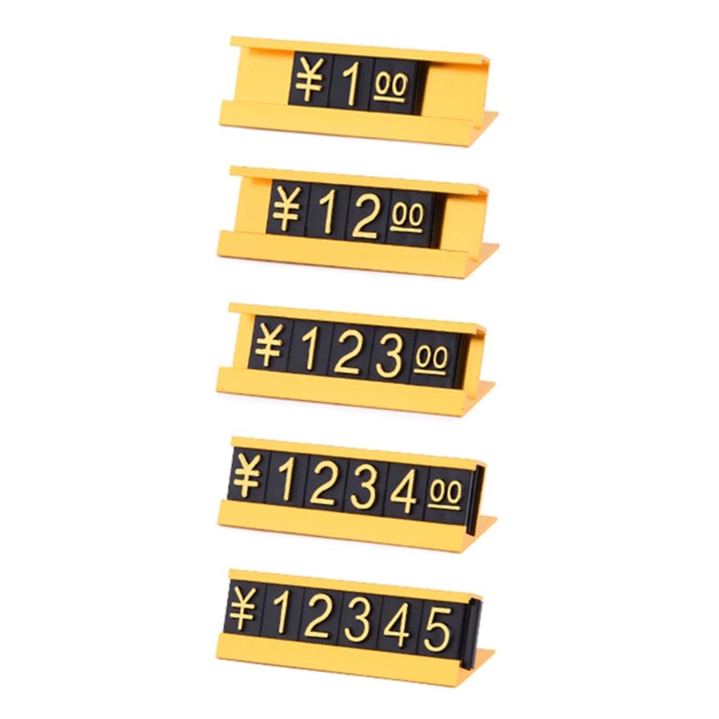 16Set Price Tags Adjustable Counter Stand Label Metal Sale Price Display Stand for Jewelry Store Supermarket Bakery