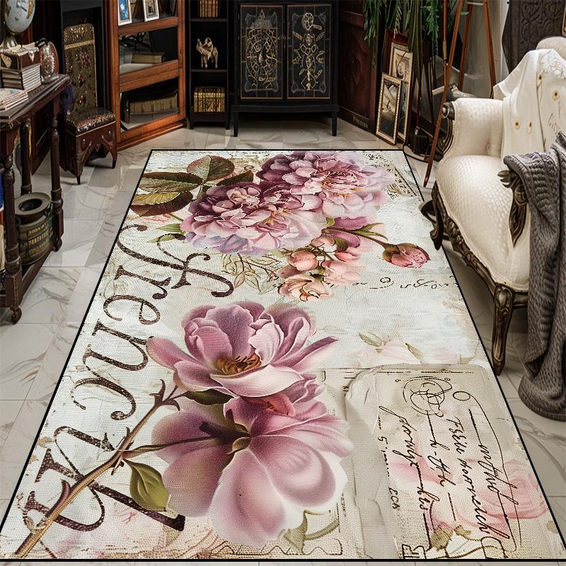 Modern 3D Floral Living Room Decor Carpet Soft Flannel Rugs for Bedroom Bedside Modern Fashion Decoration Home Sofa Floor Mat