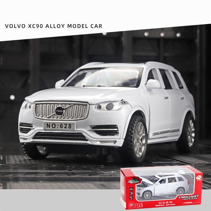 1/32 Scale XC90 Diecast Car Model Toy, Pull Back Toy Vehicle with Sound and Light for Kids Toddler Boys Girls Gift Collection