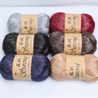 1 pezzo maglione lana cotone lungo velluto tessitura filato tappeto riflettente lucentezza morbido tenere al caldo