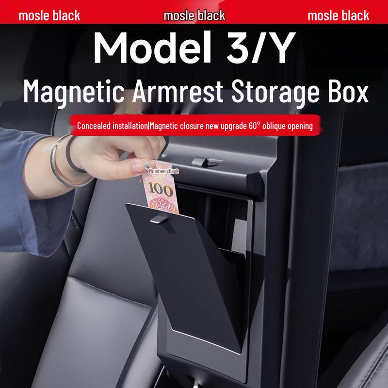 Tesla Model 3/Y Mittelkonsolen-Privatsphären-Aufbewahrungsbox Armlehnen-Organizer YL Modifizierte Zubehörteile