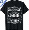Original Vintage 1988 Limited Edition Classic 1988 Unisex Unisex Tshirt Gifts For Unisex Graphic Tee Camisas Streetwear