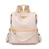 Backpack Women's Solid Color Commuter Backpack Large Capacity Contrast Color Bag