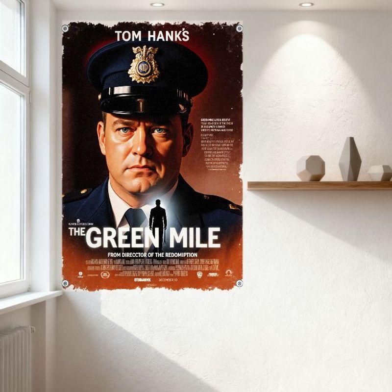 The Green Mile Filmaffisch Metallplåtskylt Vintage Tematisk Väggdekor för Hem Bar Man Cave Café Dekoration