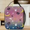 Usagi Tsukino Lunch Bag Sailors Moons Portable Lunch Box Women School Graphic Cooler Bag Casual Oxford Tote Food Bags