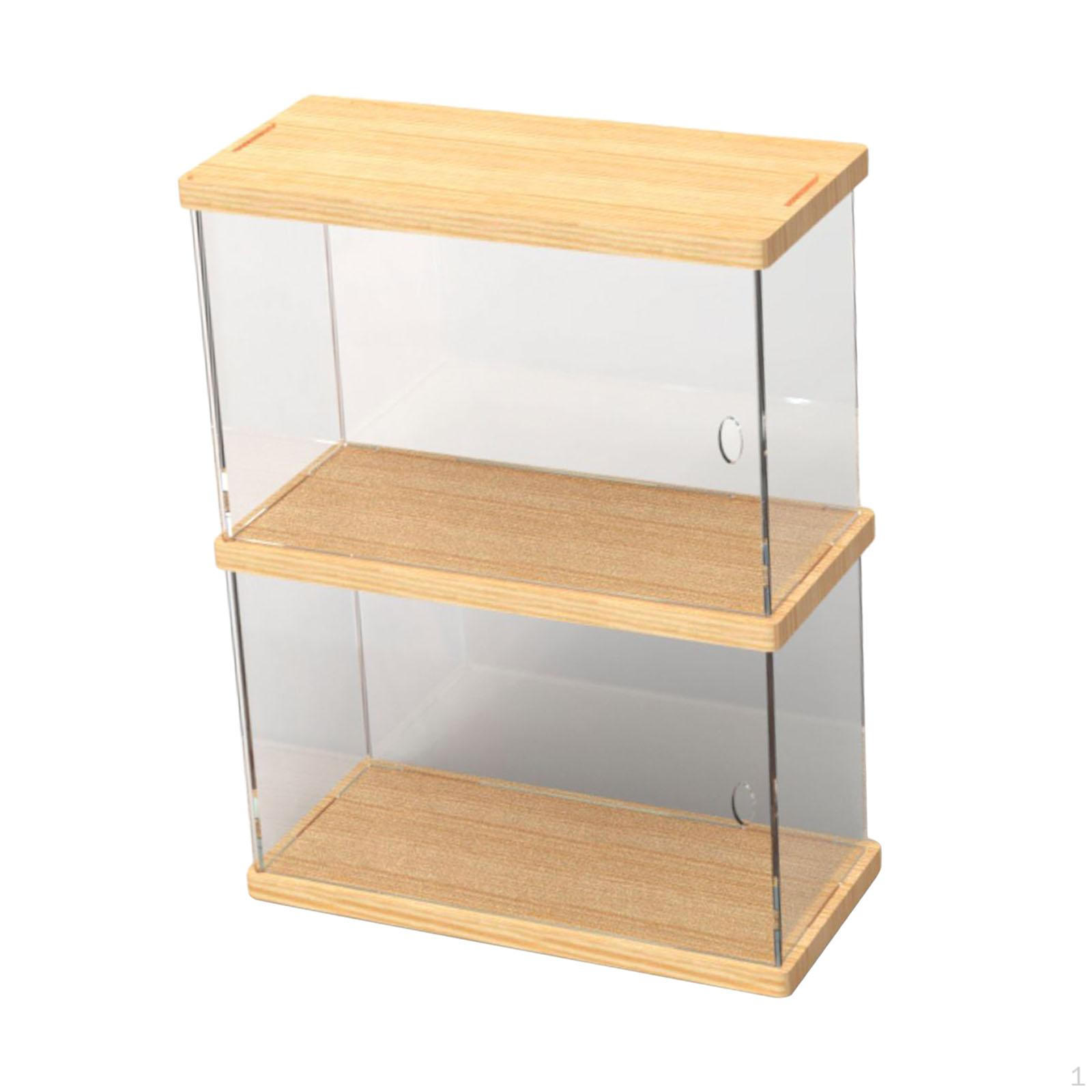 

Акриловая витрина, прозрачная коробка, куб на столешнице для коллекционирования, фигурки, миниатюра 2 Layer 25.4cm