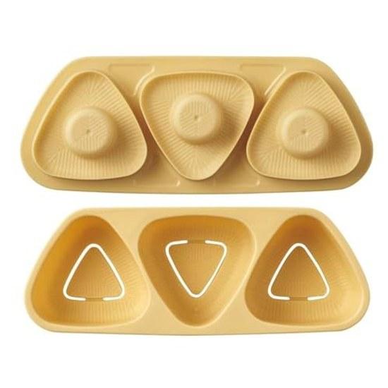 Skater Onigiri Press Mold 3 Pieces Dusty Yellow LKON3AG-A