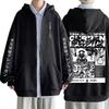Anime Tengen Toppa Gurren Lagann Simon Reißverschluss Hoodie Herren Damen Manga Übergroß Zip-Up Jacke Männlich Lässig Retro Zip-Up Sweatshirt