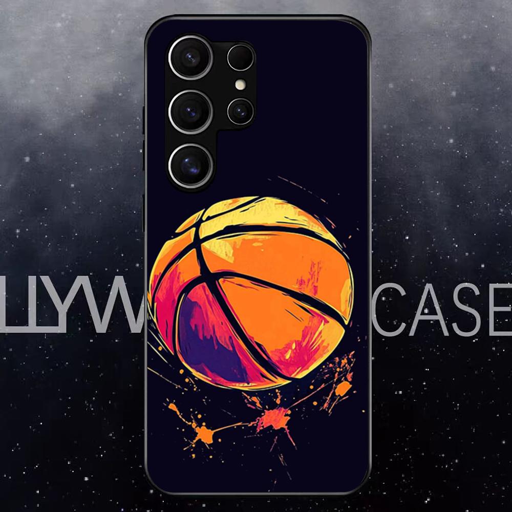 Basket Basketball Phone Case For Samsung S25 Edge Ultra S23 S22 S21 S20 Ultra Plus S24 Fe A54 A53 A25 Glass Cover