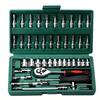 46pcs Professional Ratchet Tool Set - Equipped with A Torque Wrench, Screwdrivers, and Portable Essential Tools for Car and Motorcycle Maintenance