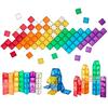 Good Toy Award-winning Kitwell MagBuild Square Set, 84-Piece Educational Magnetic Building Blocks