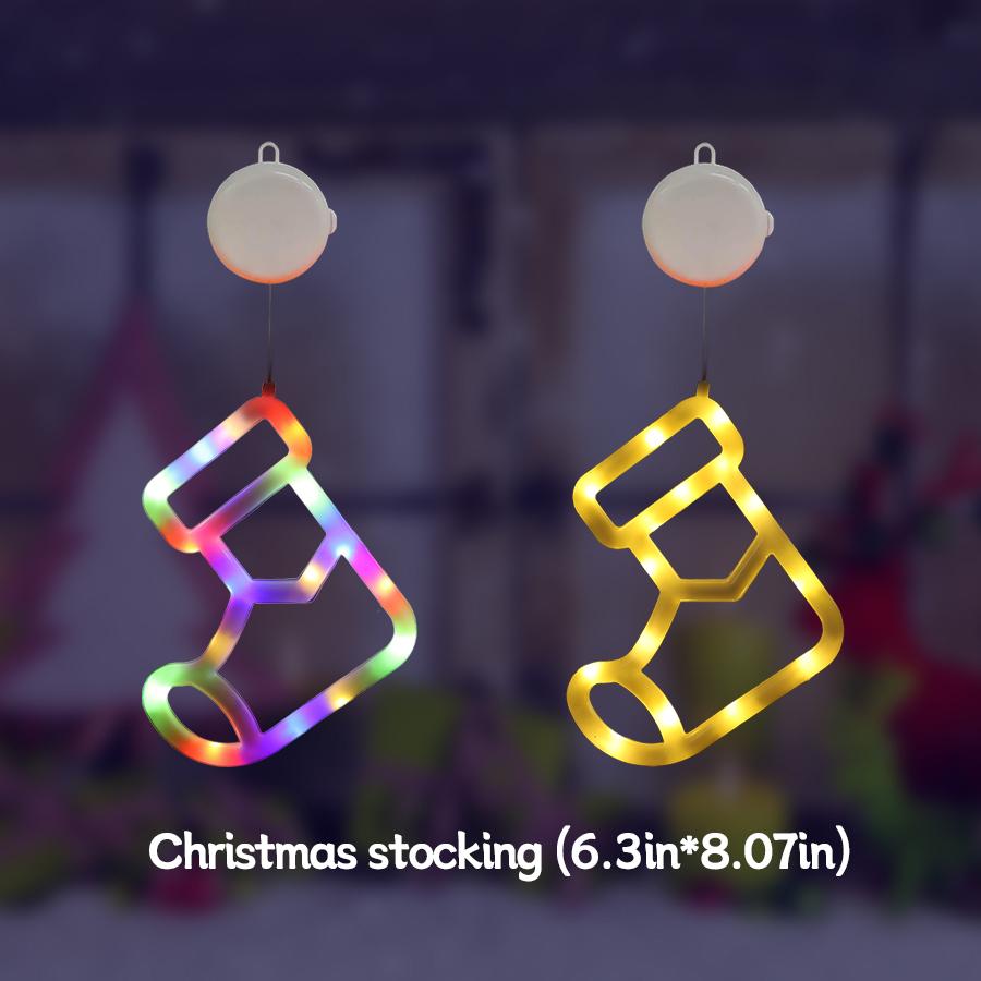LED Christmas atmosphere decoration suction cup light, can adsorb glass and hang, color light/warm light optional