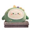 Cute Cartoon Air Conditioning Blanket Portable Sofa Back Cushion New Office Nap Cushion Blanket
