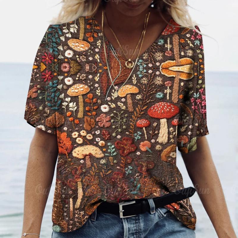 Fashion Woman Blouse 2024 Butterfly Print Short Sleeve Tees Tops Summer Casual Women's T Shirt Oversized Female Y2k Clotheing