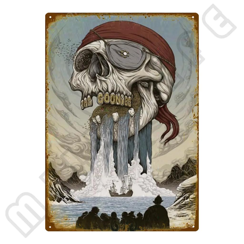 Klassischer Film GOONIES Kinoposter Blechschild für Zuhause Bauernhaus Café Küche Badezimmer Toilette Wohnzimmer Wanddekoration