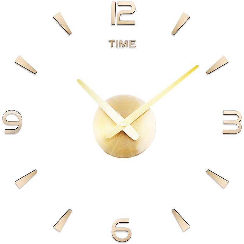 Large European & American 3D Acrylic Wall Clock for Living & Dining Room Home Decor - DIY Wall Sticker Clock