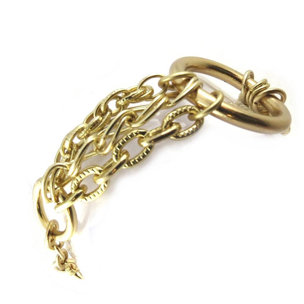 Dolce Vita [N1930] - Złota designerska bransoletka „Antica”.