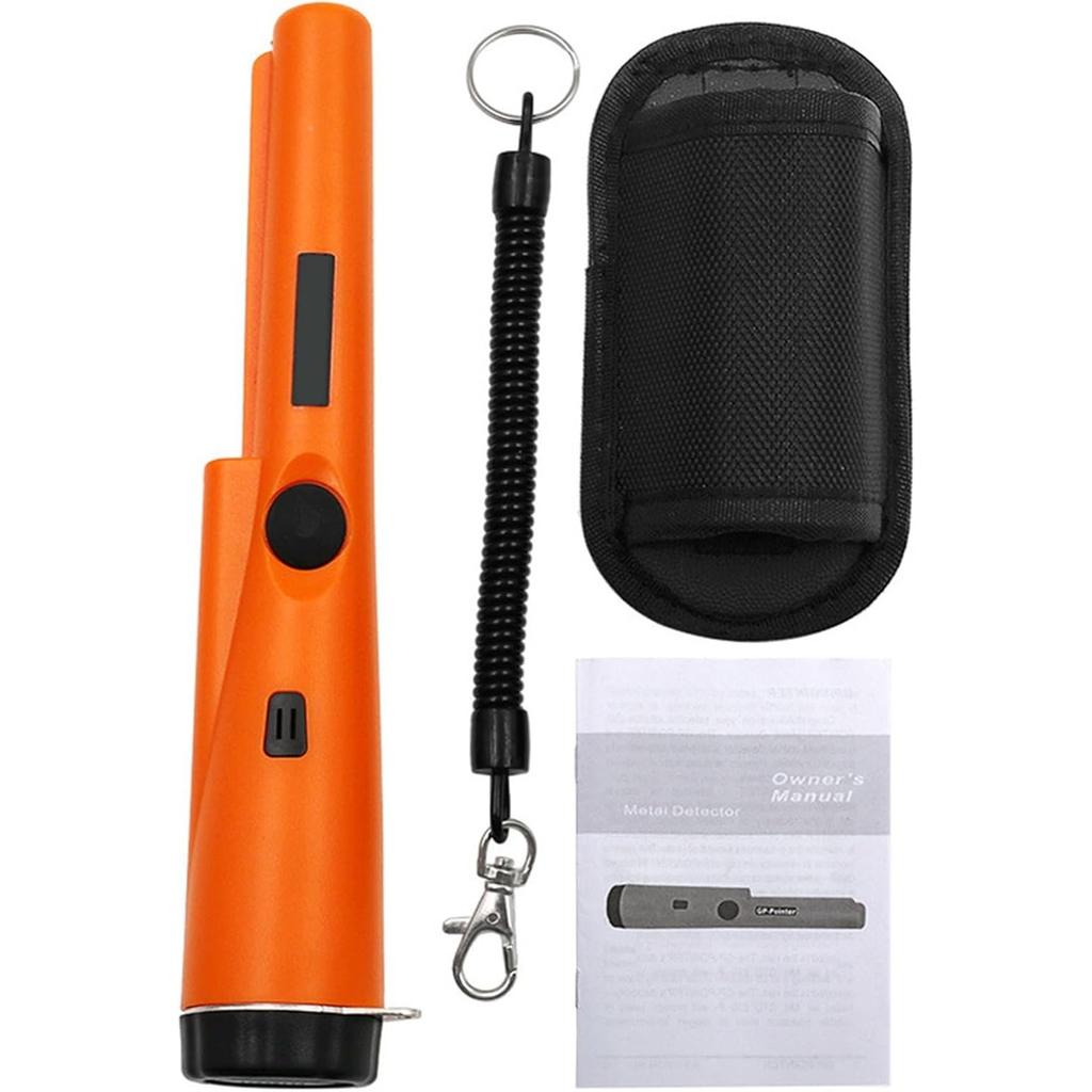 IP66 Wasserdichter Metalldetektor Pinpointer - 360° Handheld Schatzsucher mit LED-Taschenlampe, Vibration & Audio-Alarmen, Tragbar für Unterwasser
