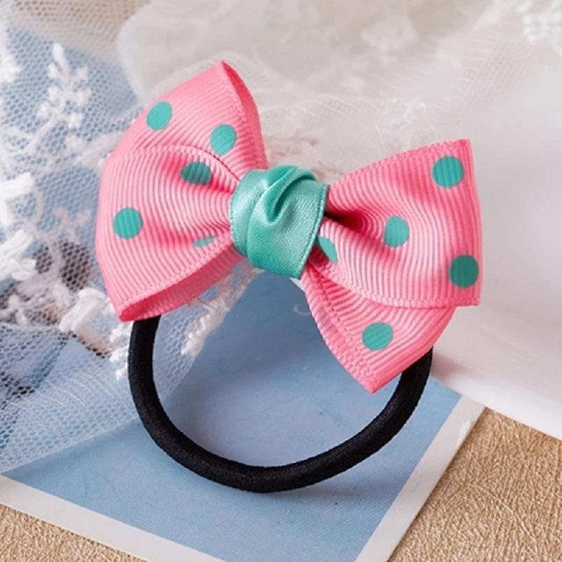 1 Pcs Cute Children Headdress Girl Tie Hair Rope Headwear Bowknot Baby Hair Accessories Random