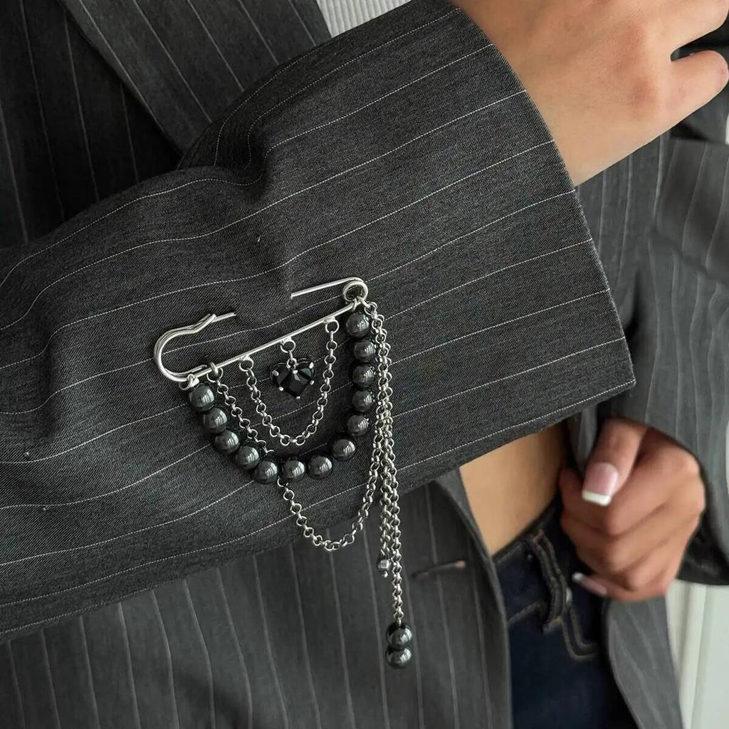 Ingemark 2026 Creative MultiFunctional Chain Tassel Brooch Women Handmade Bead Chain Pin Trouser Leg Simple Clothes Accessory