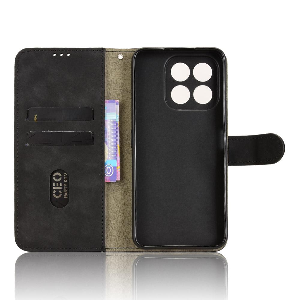 For Honor X6c 4G Leather Case Skin Feel Anti Drop Wallet Flip Phone Cover