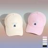 Cute Korean Style Embroidered Cotton Baseball Cap With Wide Brim For Casual Wear