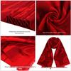 China Red Scarf Wool Embroidery Launch & Annual Meeting Party Scarves