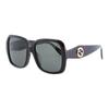 Gucci Avant-Garde Irregular Shape Double G Logo Sunglasses Women sunglasses Black GG1629SA