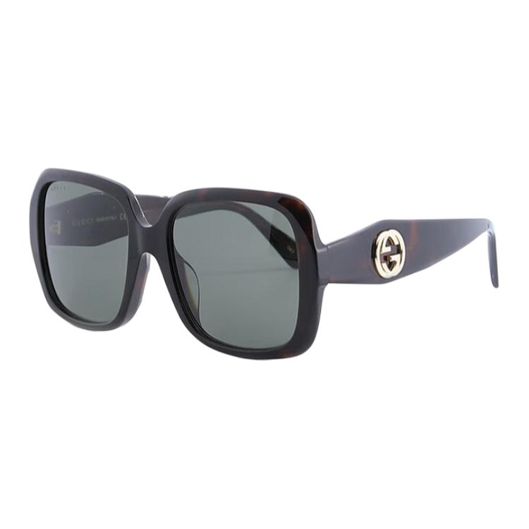 Gucci Avant-Garde Irregular Shape Double G Logo Sunglasses Women sunglasses Black GG1629SA
