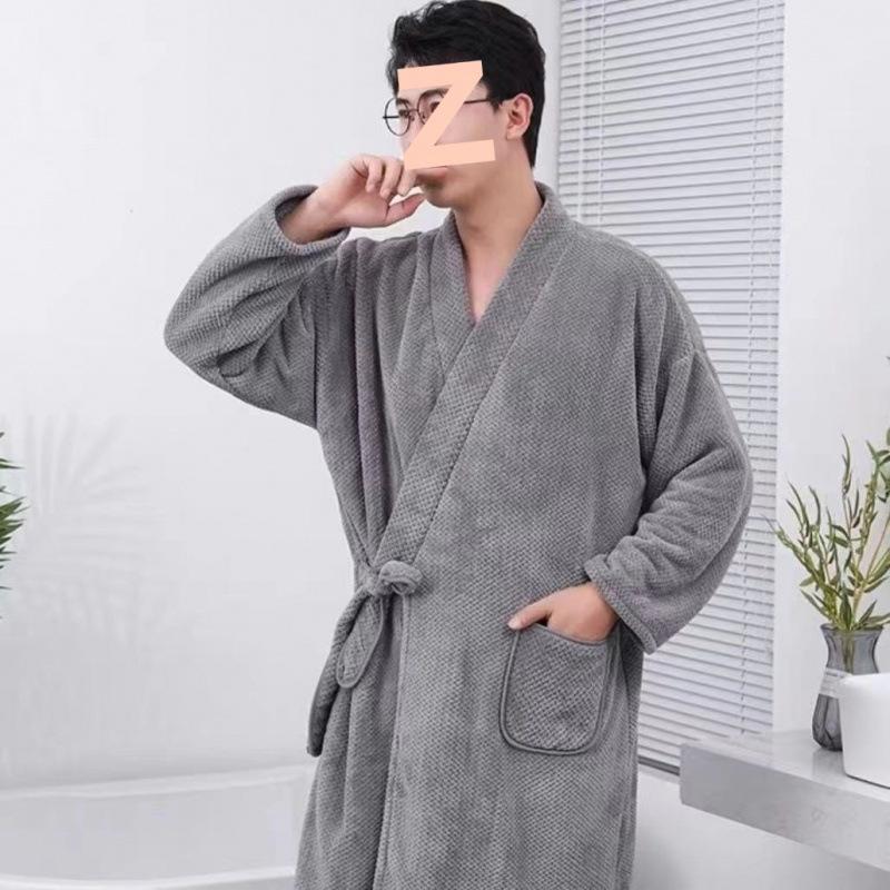 Men's Water-Absorbent Bath Towel Robe - Universal Wear for All Seasons