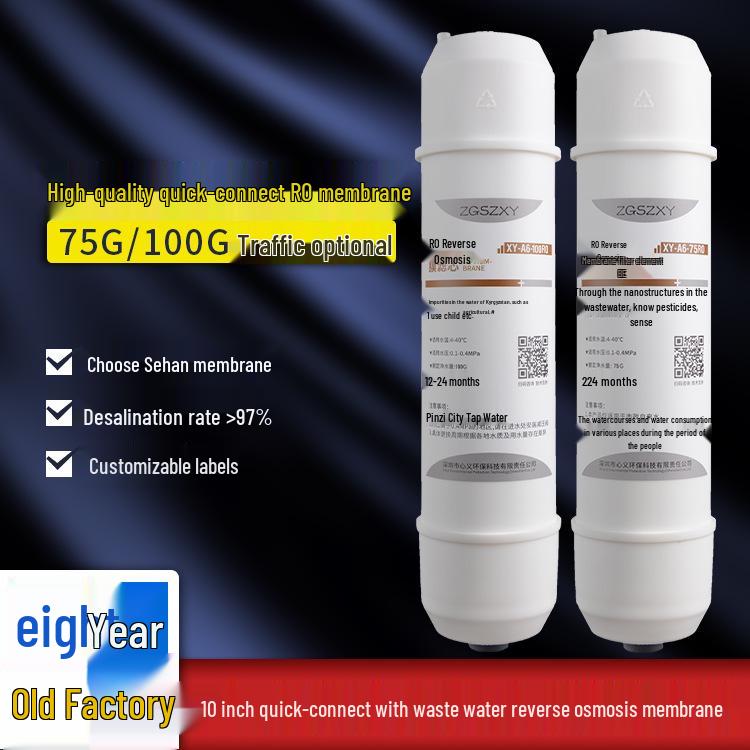 Universal RO Water Purifier with 2-Point Korean Quick Connect Membrane, 50G/75G/100G