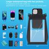 Bolsa de telefone à prova d'água, grande capacidade, transparente, universal, flutuador subaquático, protetor de celular, bolsa seca para barco, mergulho