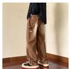 Calça jeans masculina estilo American Retro Brown Wide Leg: Macacões versáteis, folgados e de outono para as ruas da cidade
