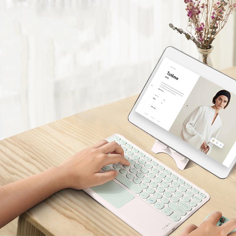 Bluetooth Wireless Keyboard With Touchpad Hebrew Spanish Korean For iPad Pro Air for Huawei Android Windows Tablet