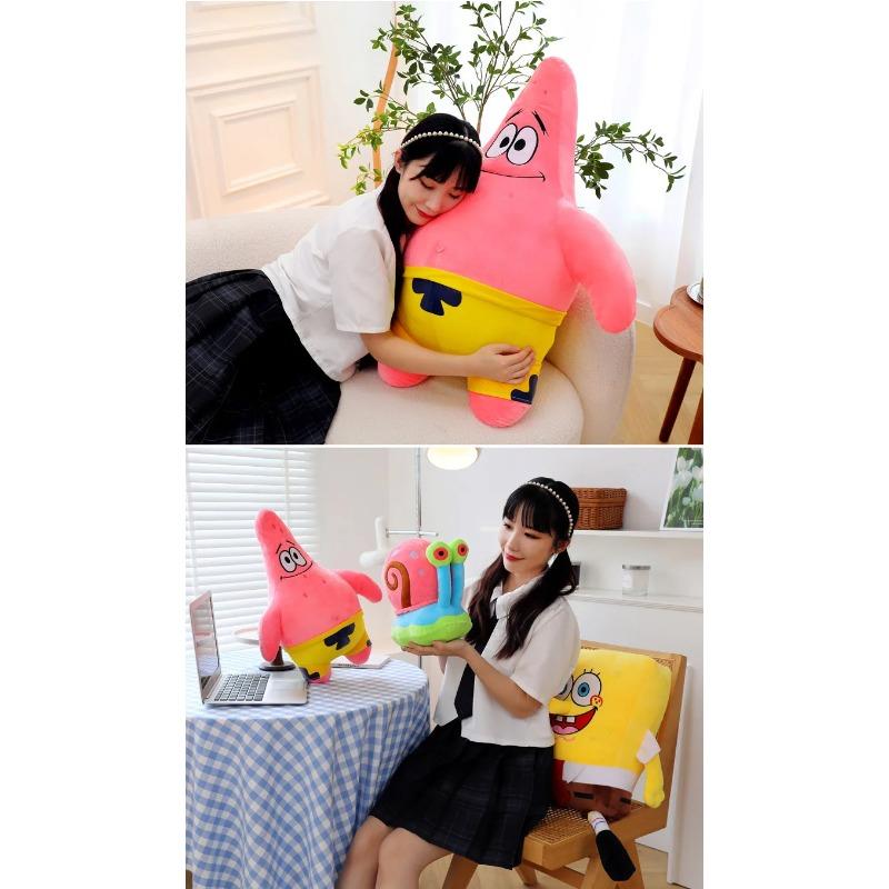 35cm SpongeBob Patrick Star Gary Squidward Plush Dolls Soft Stuffed Animals Christmas Birthday Gifts For Kids Boys Girls